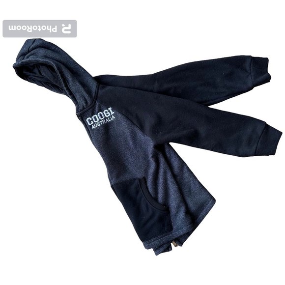 Retro 2016 Coogi Australia Hoodie Kids Size 6 Black Patches Front Zip Ka… - Picture 11 of 12